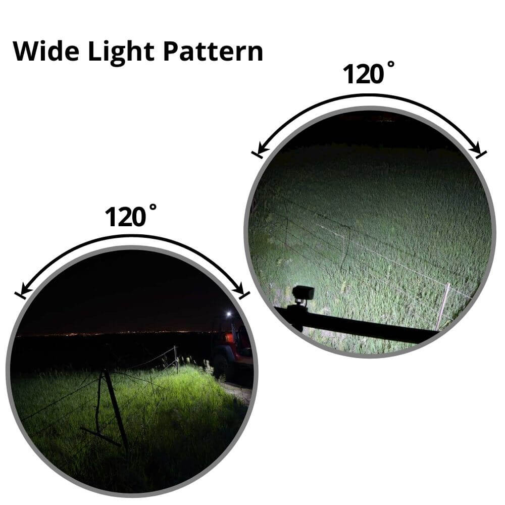 extreme led light 120 degrees wide light pattern